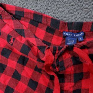 Polo Ralph Lauren Sleepwear Pajama Pants Cotton Red Plaid Mens Size S Small